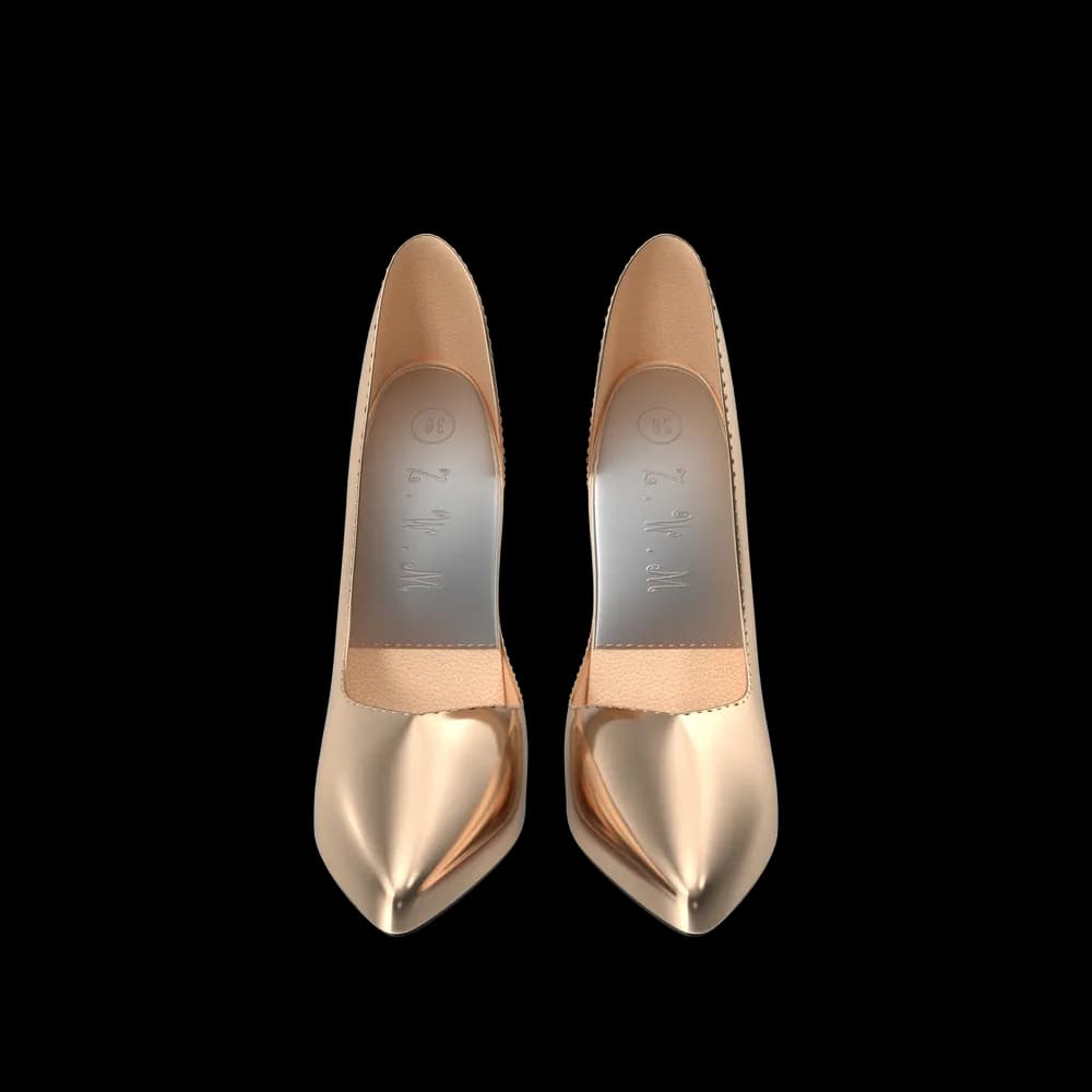 Golden Heel Shoes
